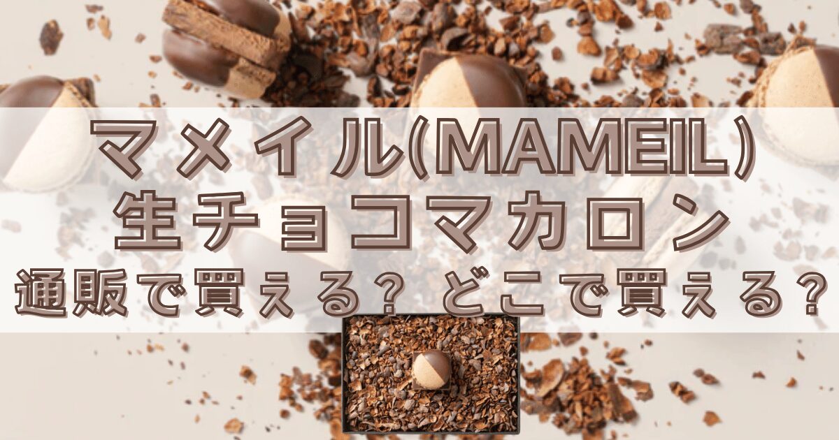 マメイル(MAMEIL)生チョコマカロンは通販で買える？どこで買える？販売オンラインショップを調査